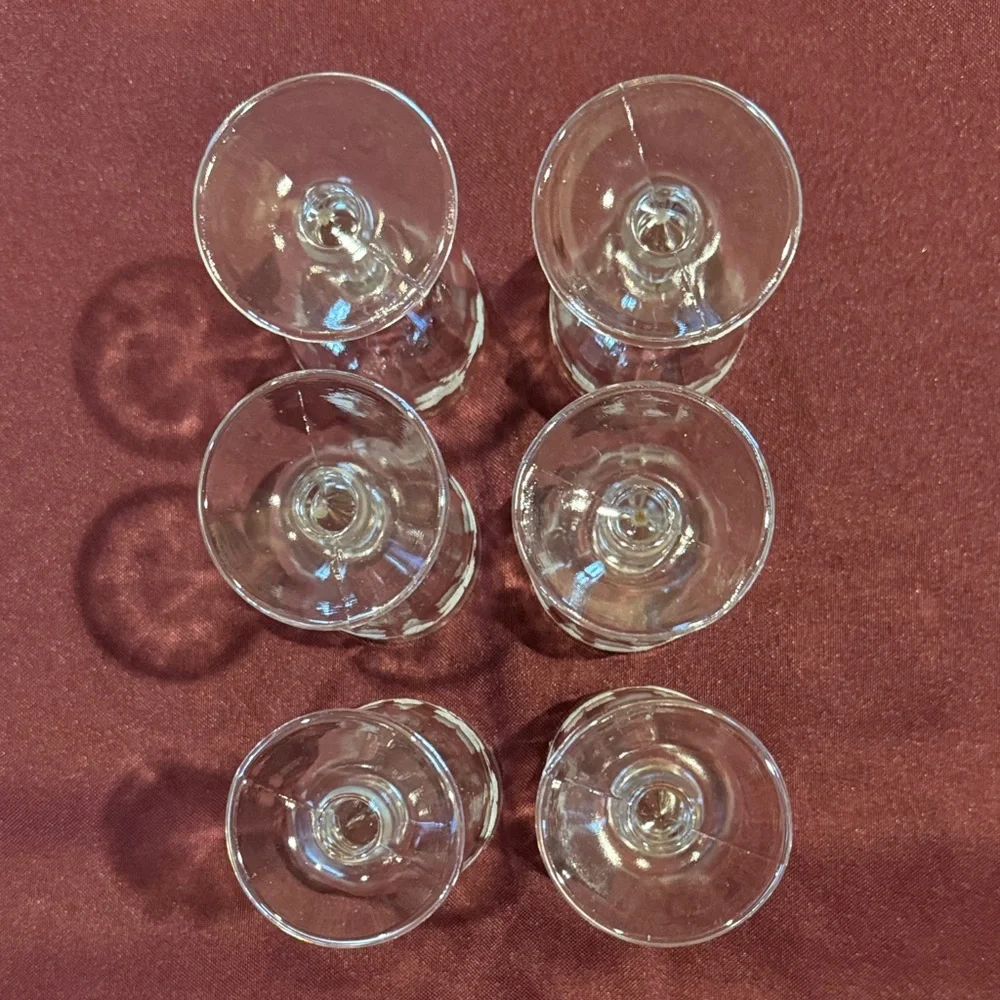 Vintage Leaf-Patterned Cordial Glasses (Set of 6) - Picture 5 of 8